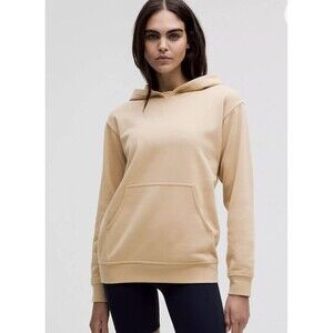 Lululemon Women’s All Yours Hoodie Sz 12 Terry Sweatshirt Beach Wood Neutral NWT